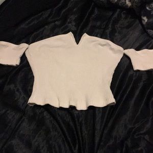 White ribbed tube top